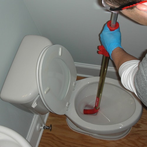 toilet unclogging